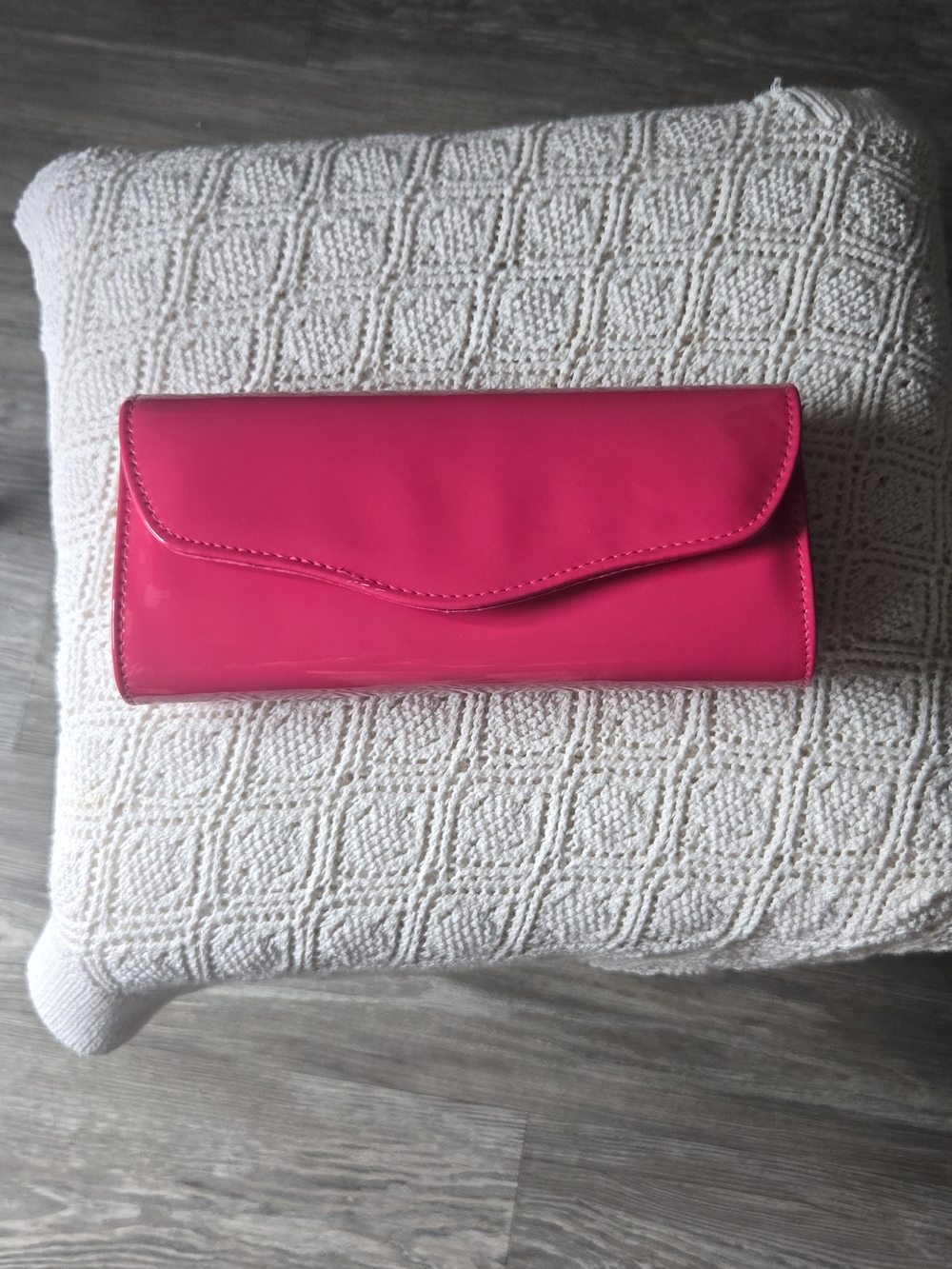 Stylish Pink Patent Clutch Wallet - Women Bags